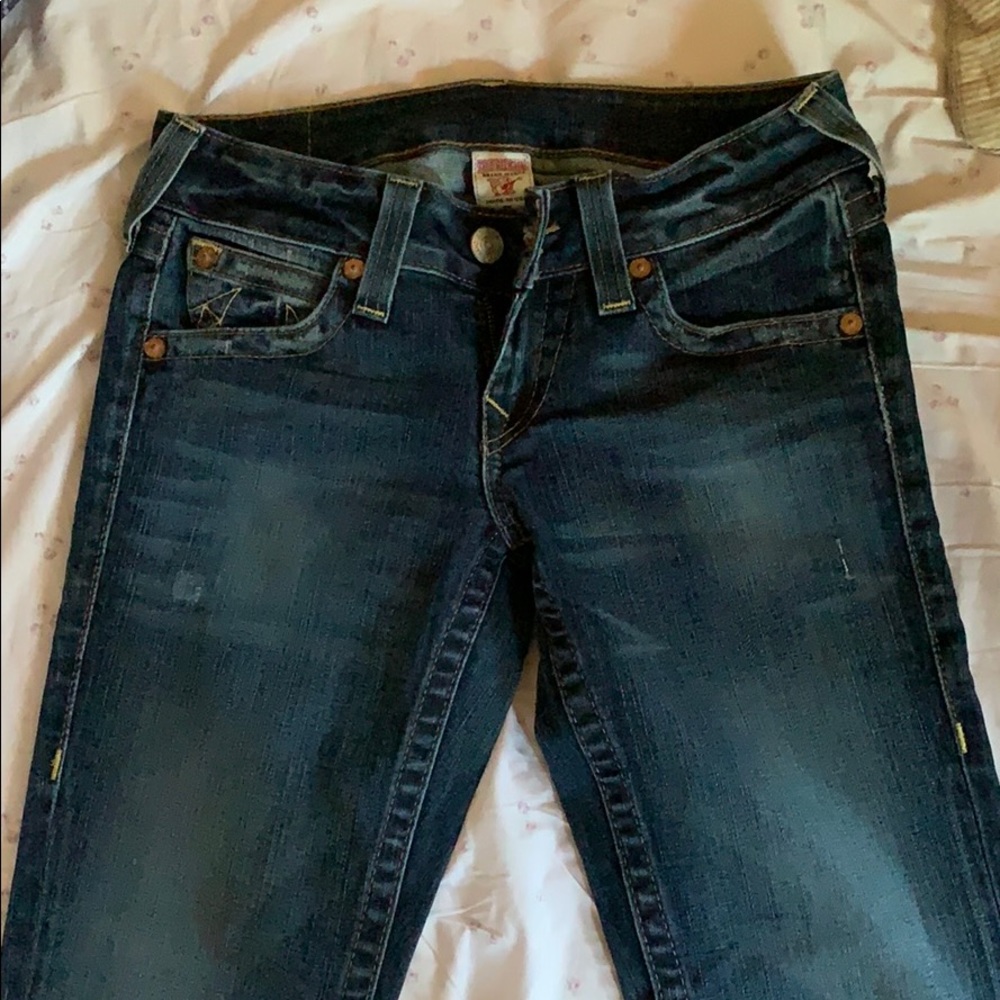 Old True religion raw blue jeans